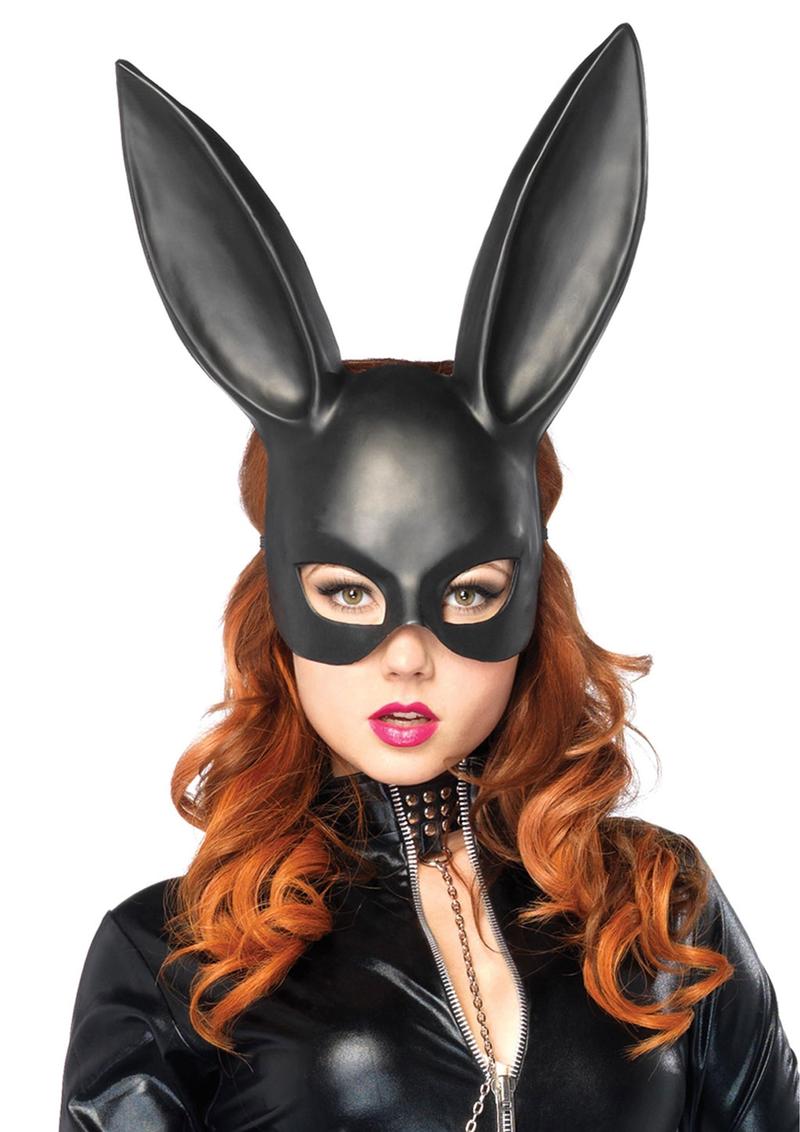 Leg Avenue Bondage Bunny Mask - OS - Black