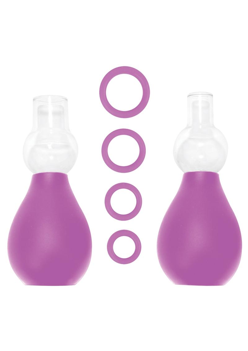 Ouch! Nipple Erector Pump Set - Purple