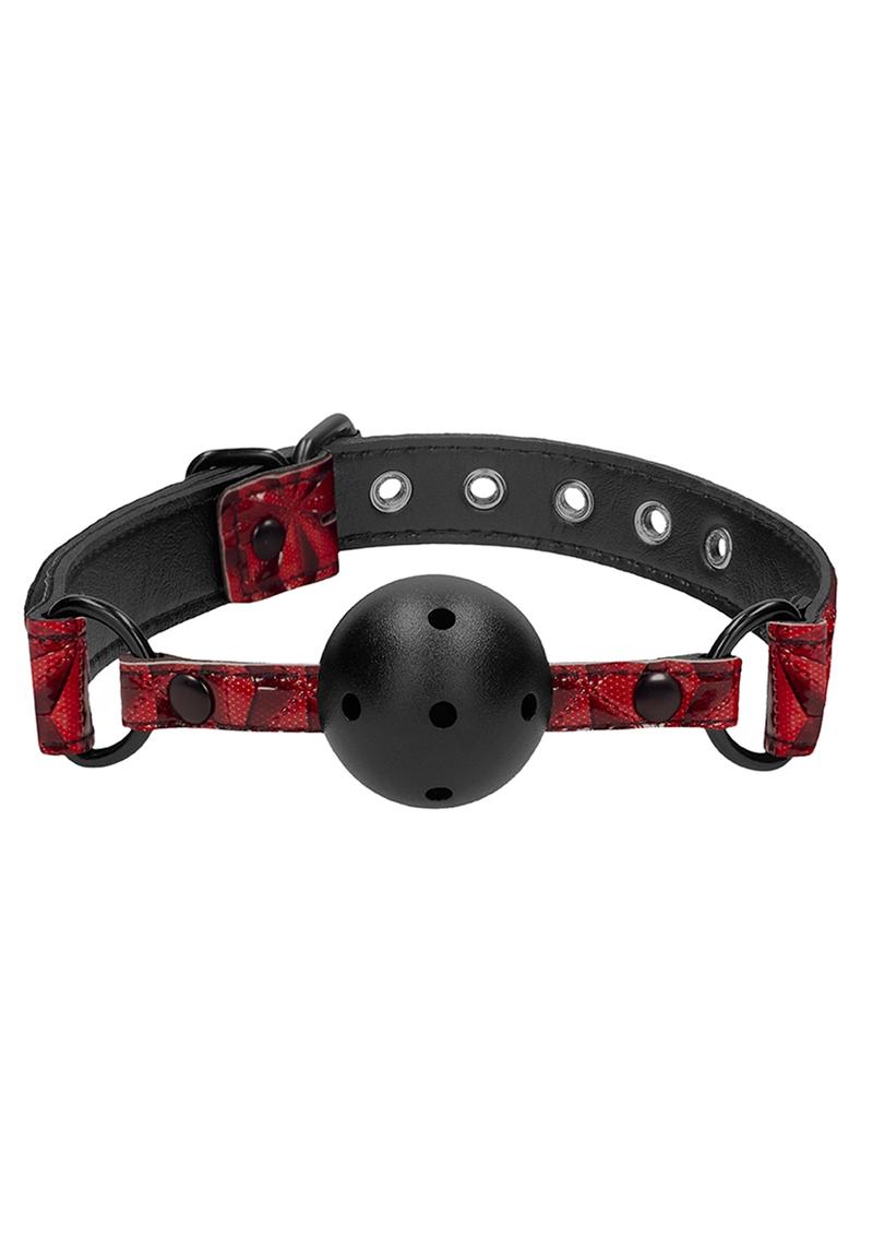 Ouch! Luxury Breathable Luxury Ball Gag - Burgundy