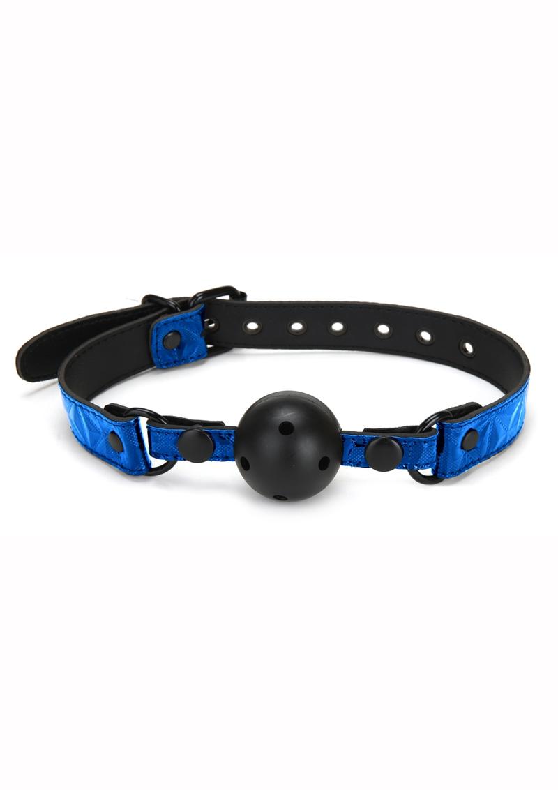 WhipSmart Deluxe Ball Gag - Blue/Black