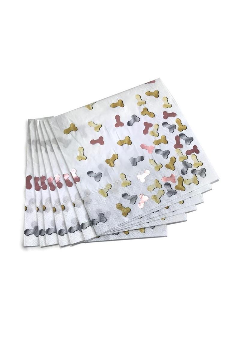 Glitterati Penis Party Napkins (8 Pack)