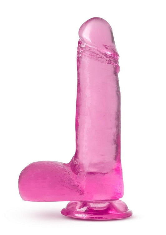 B Yours Plus Rock n' Roll Realistic Dildo with Balls 7.25in - Pink