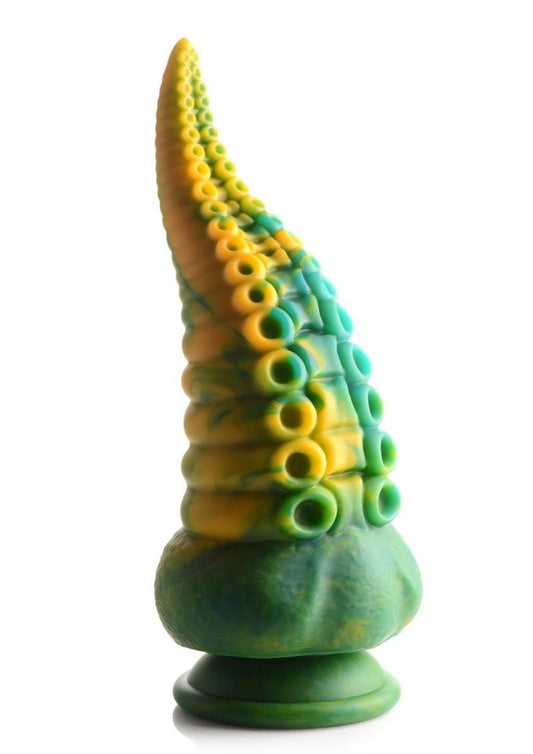 Creature Cocks Monstropus Tentacled Monster Silicone Dildo - Green/Yellow/Blue