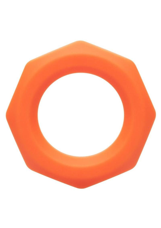 Alpha Liquid Silicone Sexagon Ring - Orange