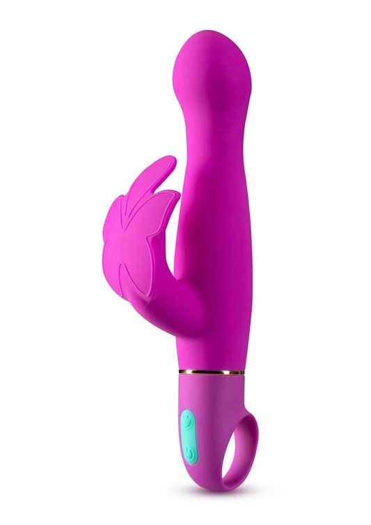 Aria Naughty AF Silicone Rabbit Vibrator - Plum