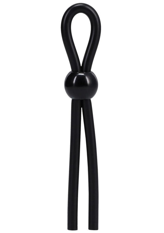 Rock Solid The Lasso Single Lock Adjustable Silicone Cock Tie - Black