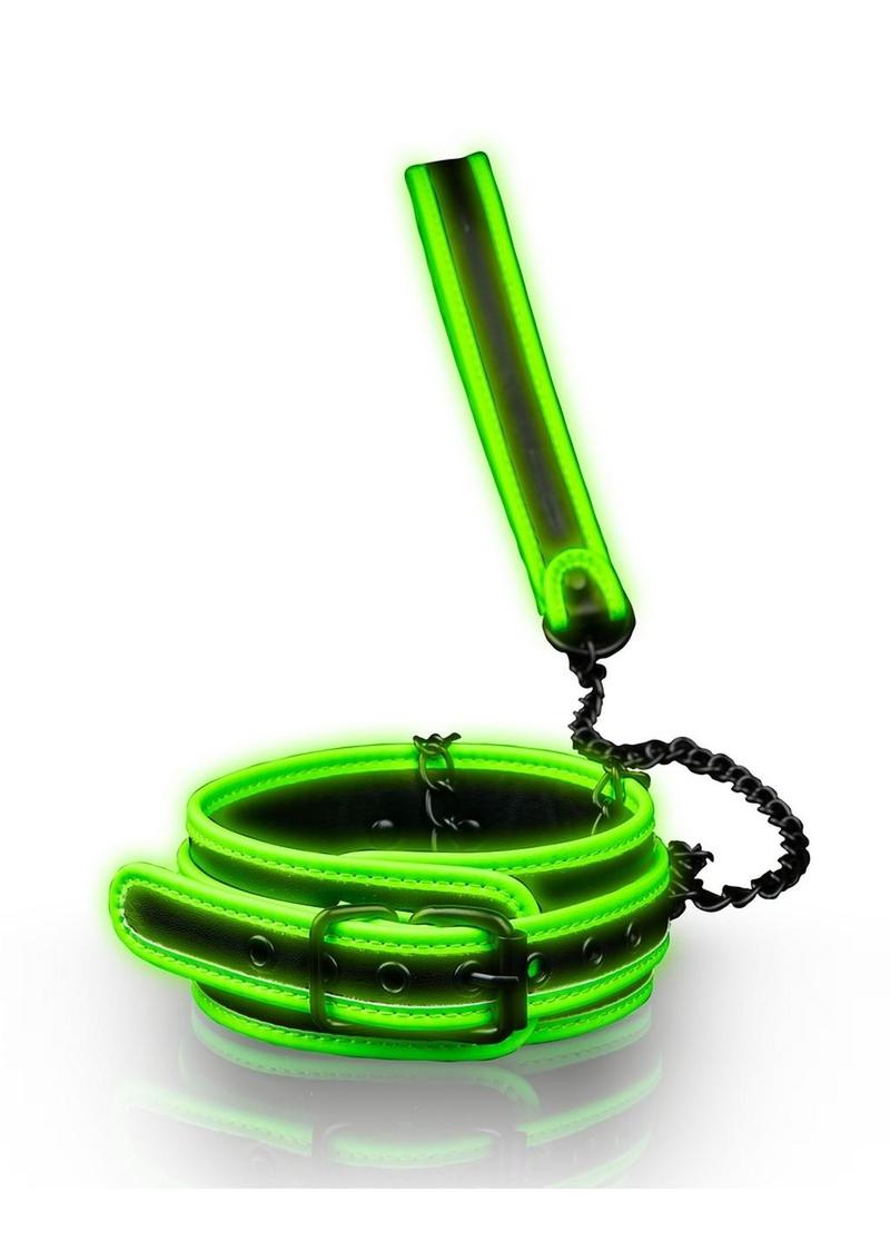 Ouch! Collar Leash Glow in the Dark - Green