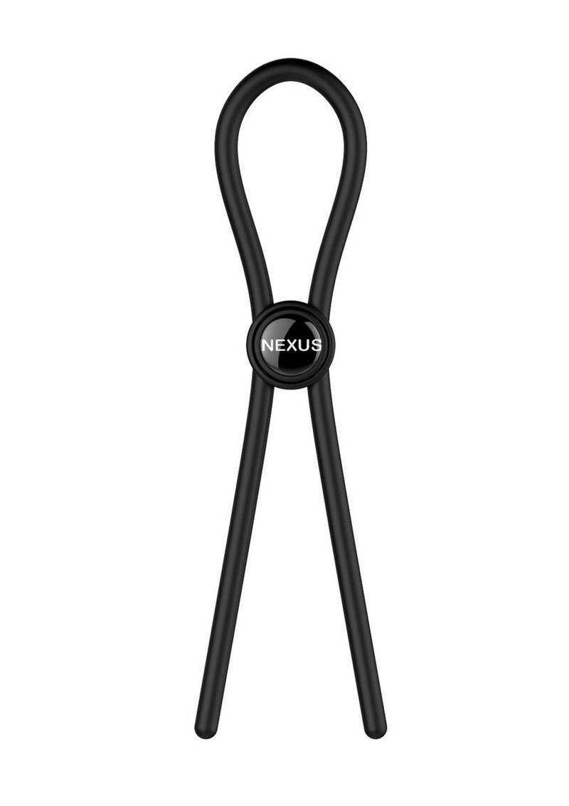 Nexus Forge Single Lasso Adjustable Silicone Cock Tie - Black