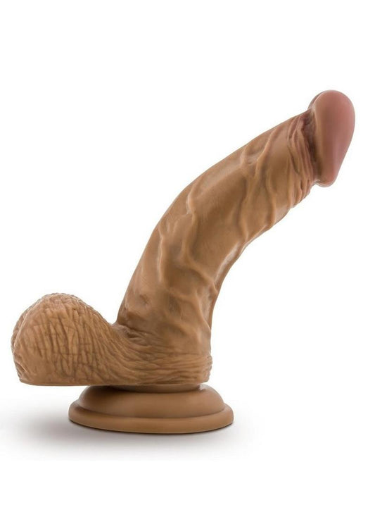 Dr. Skin Silver Collection Dr. Stephen Dildo with Balls and Suction Cup 6.5in - Caramel