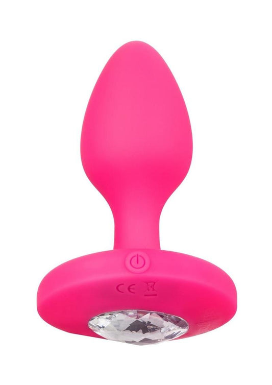 Cheeky Gems Rechargeable Silicone Vibrating Plug - Medium - Pink