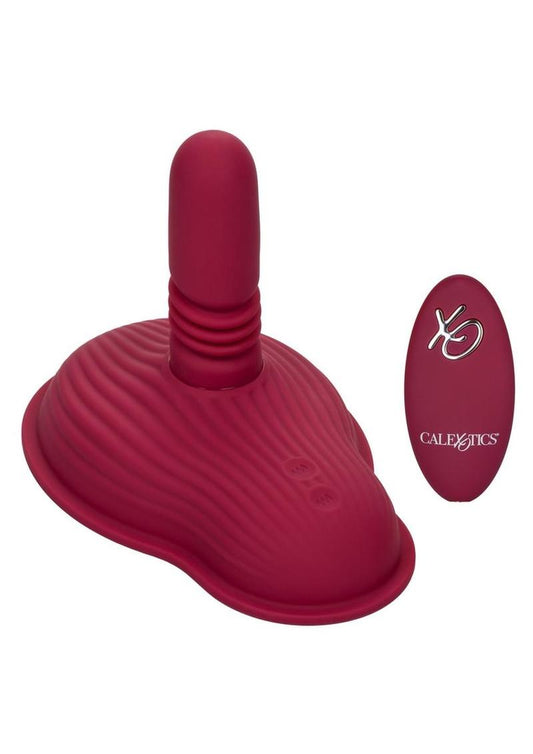 Dual Rider Rechargeable Silicone Thrust and Grind Vibrator with Remote Control - Red