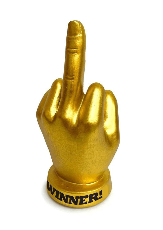 Golden F-U Finger Trophy - Gold/Black