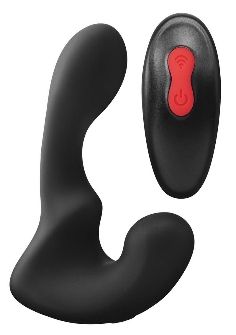 Envy Toys Veer Vibe Rechargeable Silicone P-Spot Vibrator with Remote Control - Black